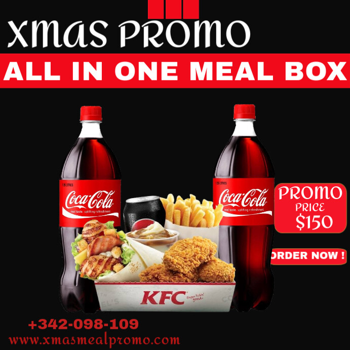 xmas food promo flyer Instagram 帖子 template