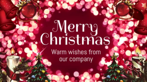 Rojo Christmas Greetings Film w tle na Facebooka Template