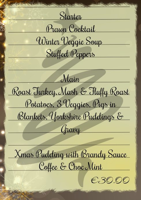 Xmas Menu Template PosterMyWall Xmas Menu Template PosterMyWall