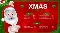 Xmas menu poster Pantalla Digital (16:9) template