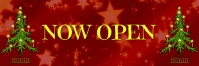 Xmas open now store banner Bannière 2' × 6' template