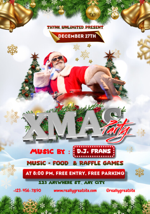 Xmas Party A5 template