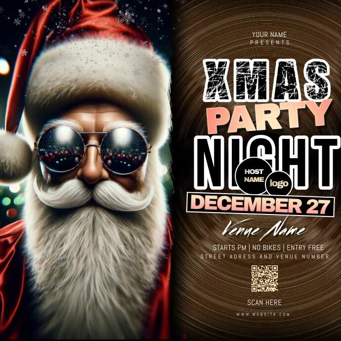 XMAS PARTY INSTAGRAM POST TEMPLATE | PosterMyWall