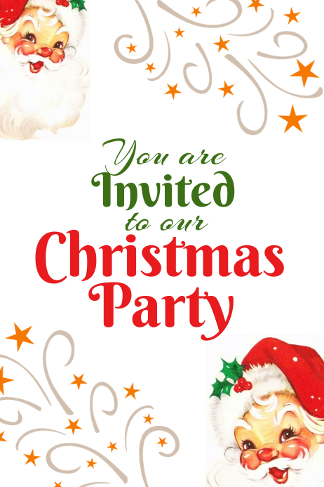 xmas party invite template postermywall