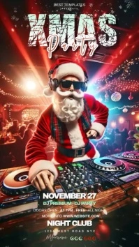 xmas party template Instagram-Story