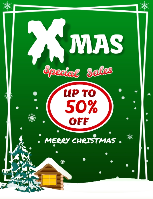 Copy of Xmas sales Merry Christmas sales flyer (1) PosterMyWall