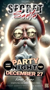 XMAS SANTA PARTY DESIGN TEMPLATE Instagram Story