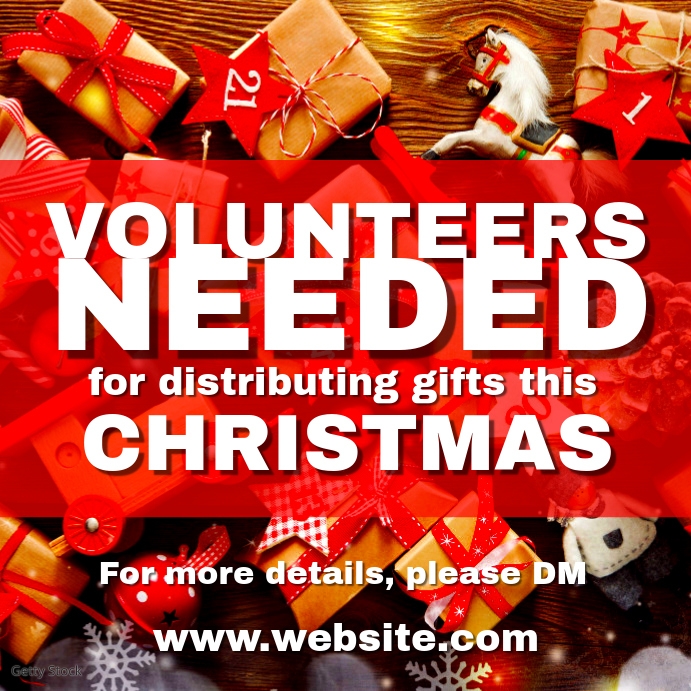 Christmas Volunteers needed instagram post Template  PosterMyWall