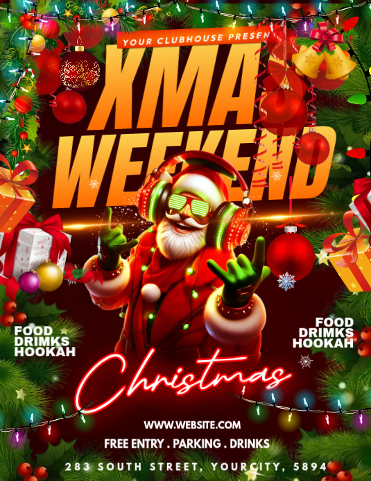 XMAS WEEKEND Template | PosterMyWall