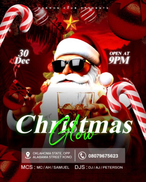 Xmas Weekend Party Celebration Template | Christmas Party Flyer ...