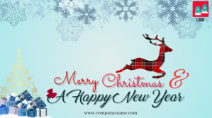 Türkis Christmas Greeting Præsentation Template