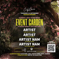 Xstatic Garden House Party Template Сообщение Instagram