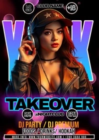 Y2k Takeover Party A4 template