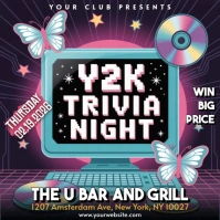 Y2K Trivia Night Instagram Post Template | 2000s Retro Club & Bar Poster