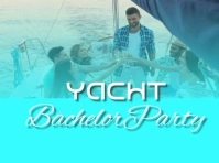 Yacht Bachelor Party Rótulo de jardín template
