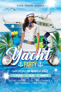 Yacht Cruise Flyer Banner 4' × 6' template