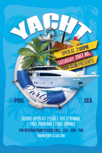 Yacht Cruise Flyer Banner 4' × 6' template