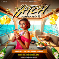 Yacht interior Party Message Instagram template
