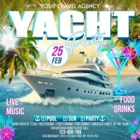 Yacht Party Instagram-bericht template