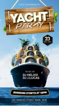 yacht party Instagram-Story template