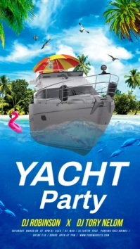 Yacht party Digital Display (9:16) template
