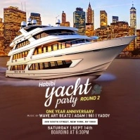 Yacht Party Post Template Publicación de Instagram