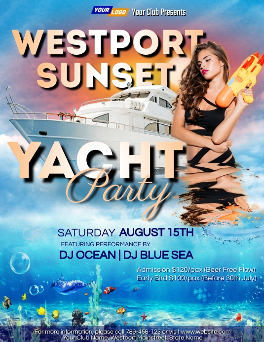 Copy of Yacht party poster design 1 | PosterMyWall