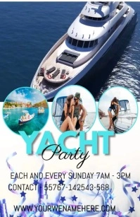 yacht party Template Tabloid