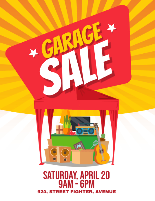 Yard Garage Sale Flyer Poster Template PosterMyWall Yard Garage Sale Flyer Poster Template PosterMyWall