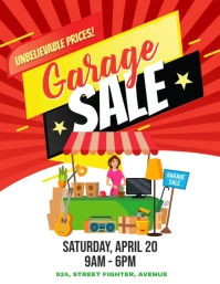 Yard Garage Sale Flyer Poster 传单(美国信函) template