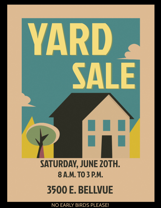YARD SALE Template PosterMyWall