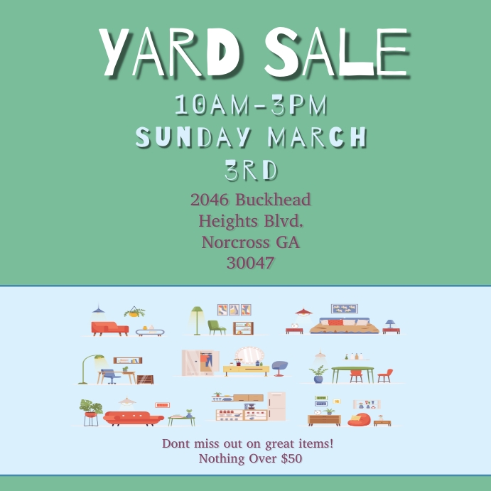 YARD SALE Template PosterMyWall