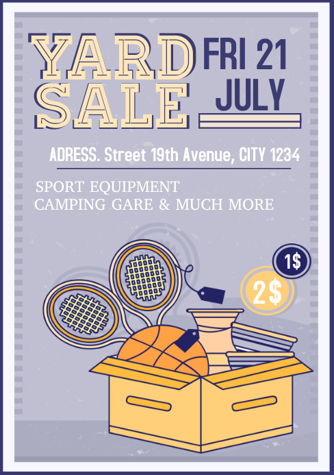 Yard Sale Template PosterMyWall