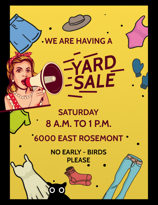 YARD SALE Template PosterMyWall