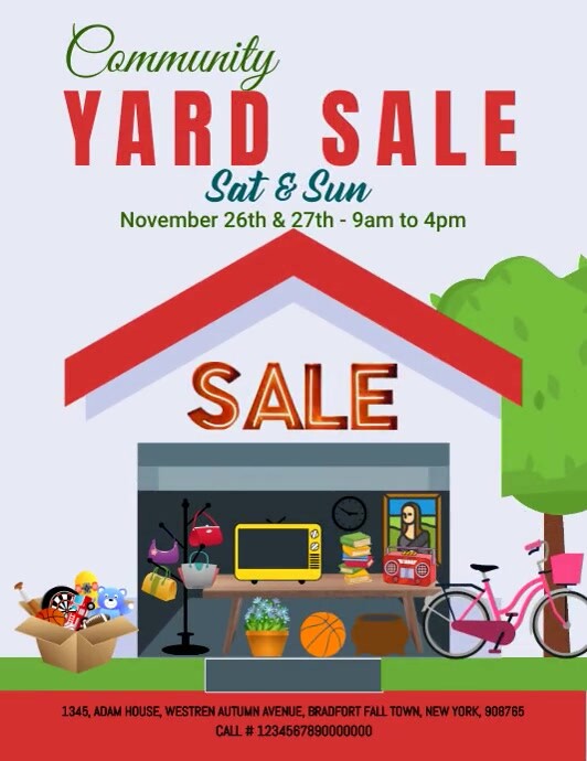 Yard Sale Flyer Template PosterMyWall
