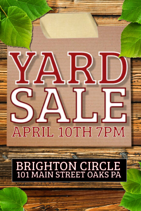 Copy of church anniversary flyer Copy of Yard Sale | PosterMyWall
