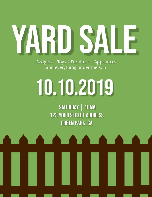 Yard Sale Flyer Template PosterMyWall Yard Sale Flyer Template PosterMyWall