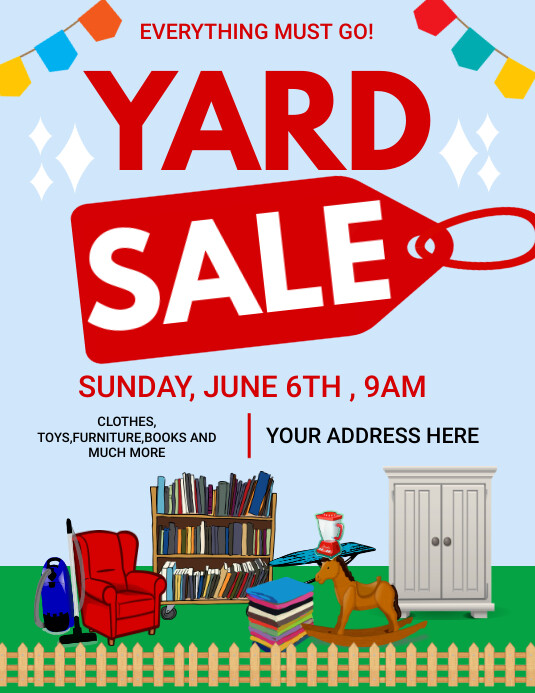 Yard Sale Flyer Template PosterMyWall Yard Sale Flyer Template PosterMyWall
