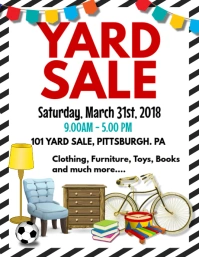 White Yard Sale Flyer Volante (Carta US) template