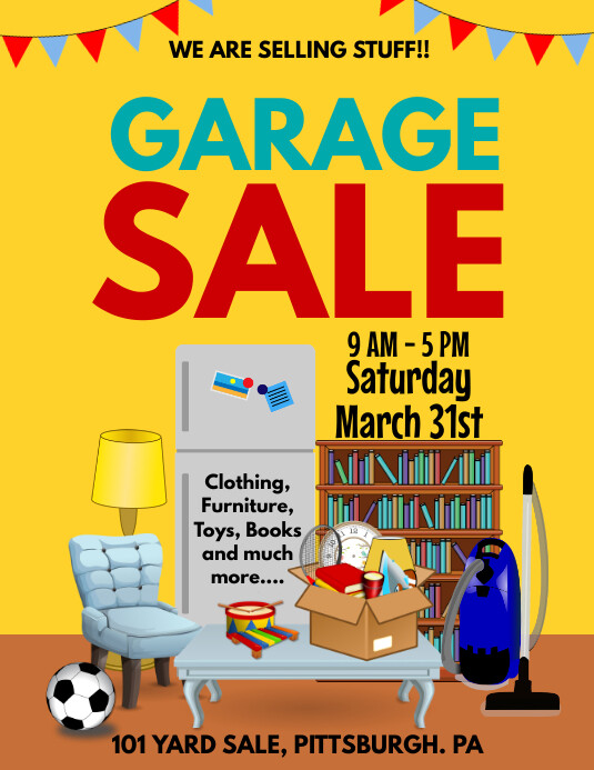 Yard Sale Flyer Template PosterMyWall Yard Sale Flyer Template PosterMyWall