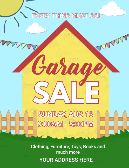 Yard Sale Flyer Template PosterMyWall