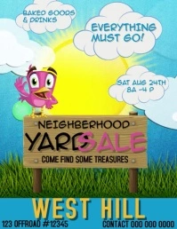 yARD SALE FLYER TEMPLATE Pamflet (Letter AS)