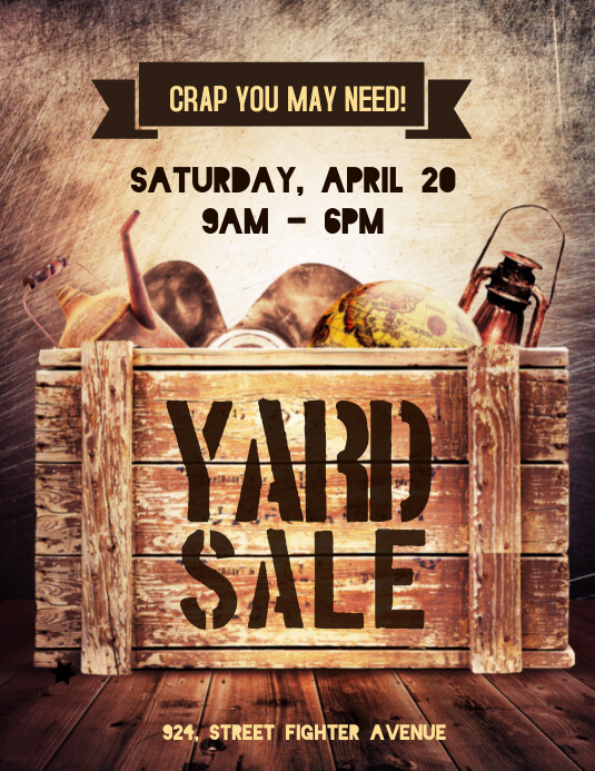 Yard Sale Poster Flyer Template PosterMyWall Yard Sale Poster Flyer Template PosterMyWall