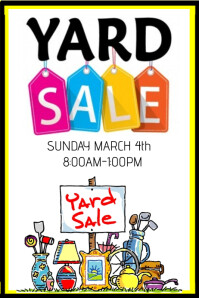 Yard Sale Poster template