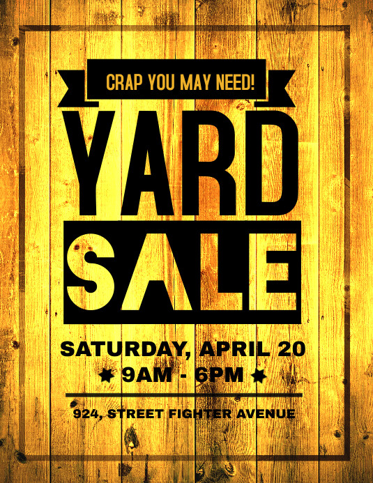 Yard Sale Retail Poster Flyer Template PosterMyWall
