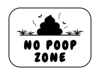 Yard sign : No poop zone template