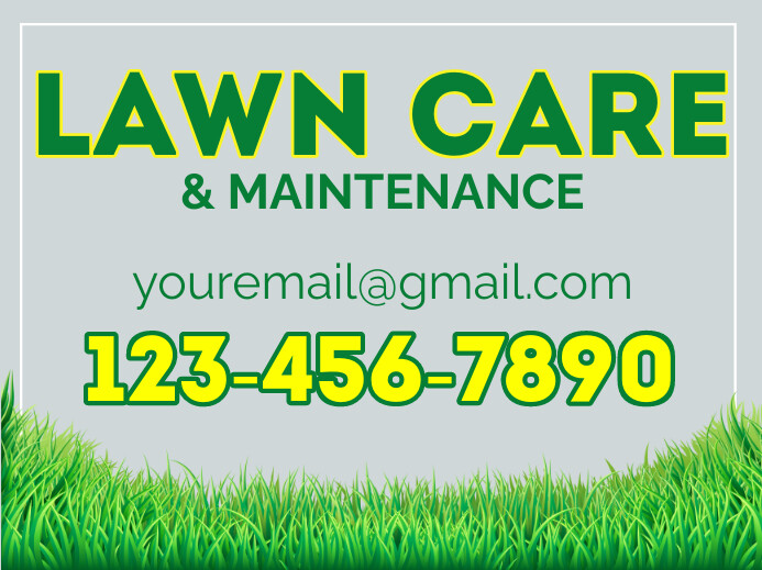 Yard sign lawn care Template PosterMyWall