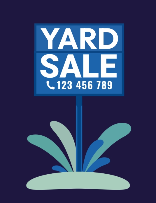 Yard Signs Poster Template Flyer (format US Letter)