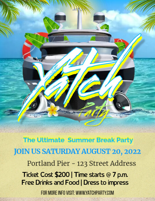 Yatch Party Flyer (US Letter) template