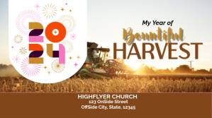 Year 2024 Church Watchword Sticker 数字显示屏 (16:9) template